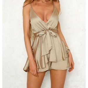 Hello Molly Champagne romper